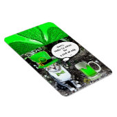 ST PATRICK'S DAY CAT WITH GREEN IRISH BEER MAGNET (Rechte Seite)