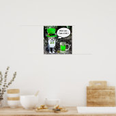 ST PATRICK'S DAY CAT WITH GREEN IRISH BEER POSTER (Küche)