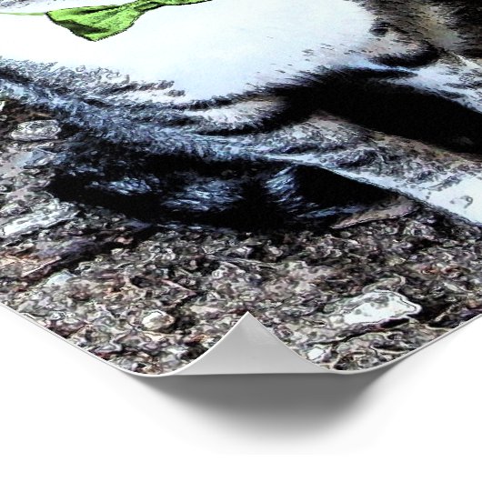 ST PATRICK'S DAY CAT WITH GREEN IRISH BEER POSTER (Ecke)