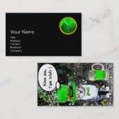 ST PATRICK'S DAY CAT WITH GREEN IRISH BEER VISITENKARTE (Vorne/Hinten)