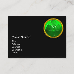 ST PATRICK'S DAY CAT WITH GREEN IRISH BEER VISITENKARTE