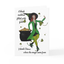 ST Patrick's Day Cauldron of Gold card