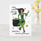 ST Patrick's Day Cauldron of Gold card Karte (Gelbe Blume)