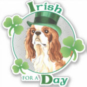 St. Patrick's Day Cavalier Vinyl Sticker (Vorderseite)