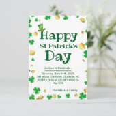 St. Patrick's Day Celebration Einladung (Stehend Vorderseite)