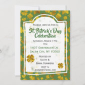 St Patrick's Day Celebration Gold Kleeblatt Clover Einladung (Vorderseite)