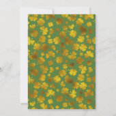 St Patrick's Day Celebration Gold Kleeblatt Clover Einladung (Rückseite)