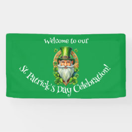 St Patrick's Day Celebration Leprechaun Banner