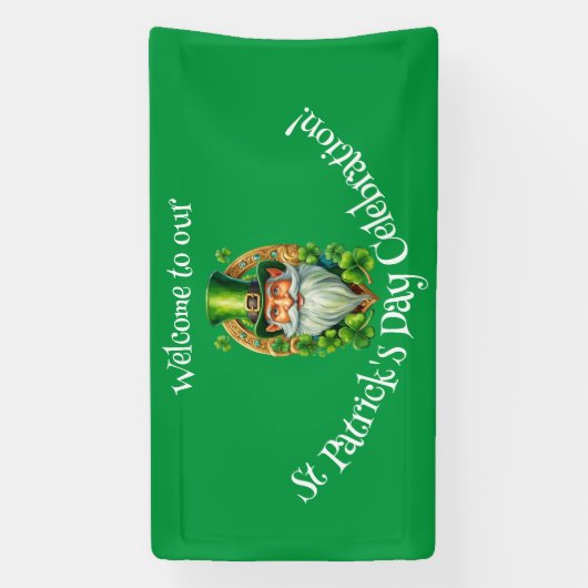 St Patrick's Day Celebration Leprechaun Banner (Vertikal)