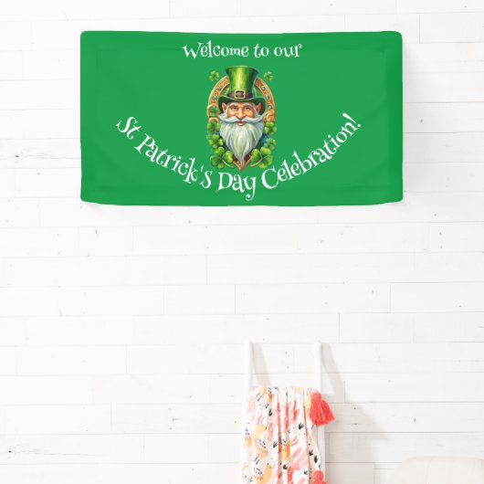 St Patrick's Day Celebration Leprechaun Banner (InSitu)
