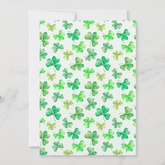 St. Patrick's Day Celebration Party Adult Cocktail Einladung (Rückseite)