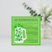 St. Patricks Day Celebration Party Einladung (Stehend Vorderseite)