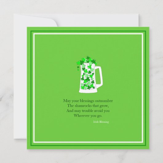 St. Patricks Day Celebration Party Einladung (Rückseite)