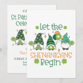 St Patricks Day Celebration Party Einladung (Vorne/Hinten)