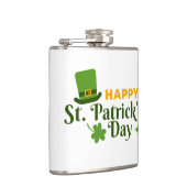 St Patrick's Day Celebration Vinyl Wrapped Flask Flachmann (Rechts)