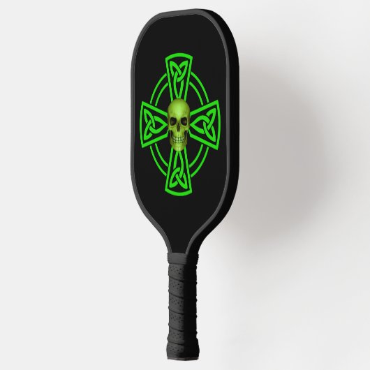 St. Patrick's Day Celtic Cross and Skull Pickleball Schläger (Links)