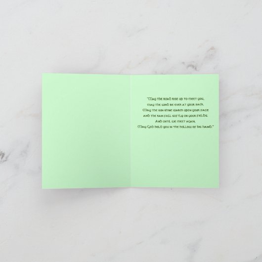 St. Patrick's Day Celtic Cross Card Karte (Innenseite)