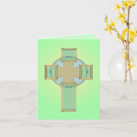 St. Patrick's Day Celtic Cross Card Karte (Gelbe Blume)