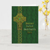 St. Patrick's Day - Celtic Cross Karte (Gelbe Blume)