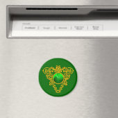 ST. PATRICK'S DAY CELTIC HEART Green Kleeblatt Magnet (In Situ (Geschirrspüler))
