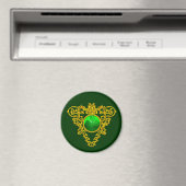 ST. PATRICK'S DAY CELTIC HEART Green Kleeblatt Magnet (In Situ (Geschirrspüler))