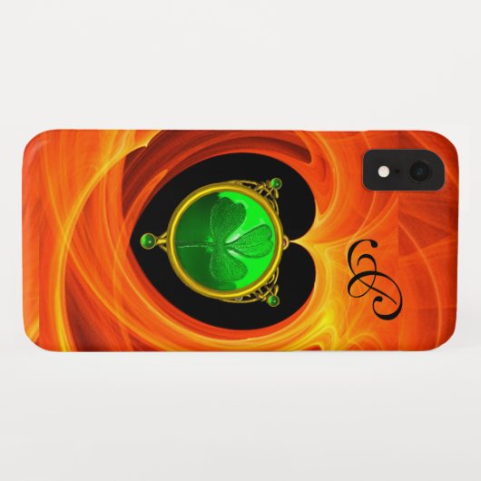 ST. PATRICK'S DAY CELTIC HERART, KLEEBLATT MONOGRA Case-Mate iPhone HÜLLE (Rückseite (Horizontal))