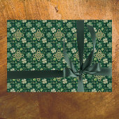 St Patrick's Day Celtic Knot 4 Leaf Clover Plaid Geschenkpapier Set