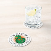 St Patricks Day Celtic Knot Party Runder Pappuntersetzer (Vor Ort)