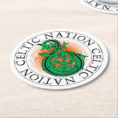 St Patricks Day Celtic Knot Party Runder Pappuntersetzer (Angewinkelt)