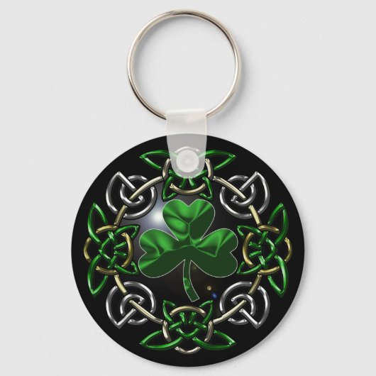 St. Patrick's Day Celtic Knotendesign Schlüsselanhänger (Vorderseite)