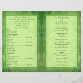 St. Patrick's Day Celtic Liebe Knot Wedding Progra (Rückseite)