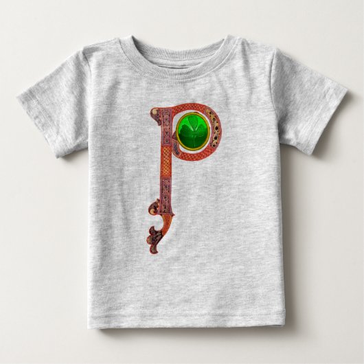 ST PATRICK'S DAY CELTIC P MONOGRAM MIT KLEEBLATT BABY T-SHIRT (Vorderseite)