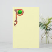 ST PATRICK'S DAY CELTIC P MONOGRAM MIT KLEEBLATT BRIEFPAPIER (Stehend Vorderseite)