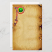 ST PATRICK'S DAY CELTIC P MONOGRAM MIT KLEEBLATT BRIEFPAPIER (Vorne/Hinten)