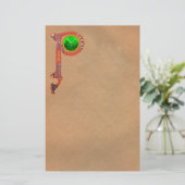 ST PATRICK'S DAY CELTIC P MONOGRAM MIT KLEEBLATT BRIEFPAPIER (Stehend Vorderseite)