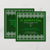 St. Patricks Day Celtic Pattern Party Einladung (Vorne/Hinten)