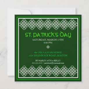 St. Patricks Day Celtic Pattern Party Einladung