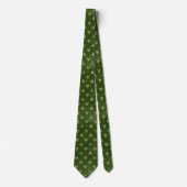 St Patricks Day Celtic Triskele Pattern Green Gold Krawatte (Vorderseite)