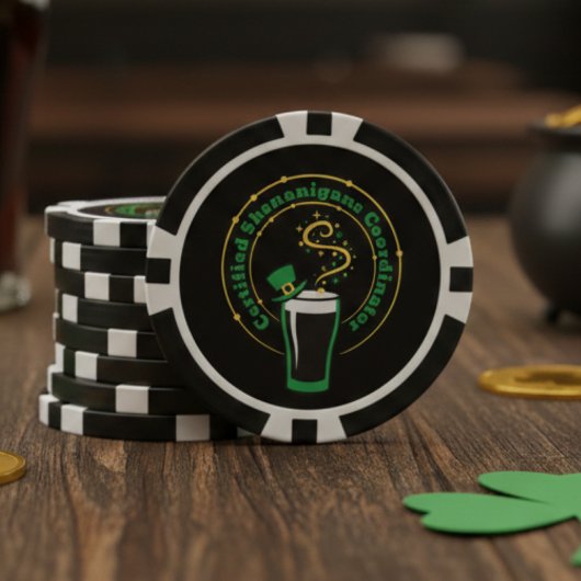 St. Patricks Day Certified Shenanigans Glück Pokerchips