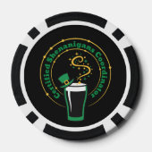 St Patricks Day Certified Shenanigans Luck Pokerchips (Rückseite)