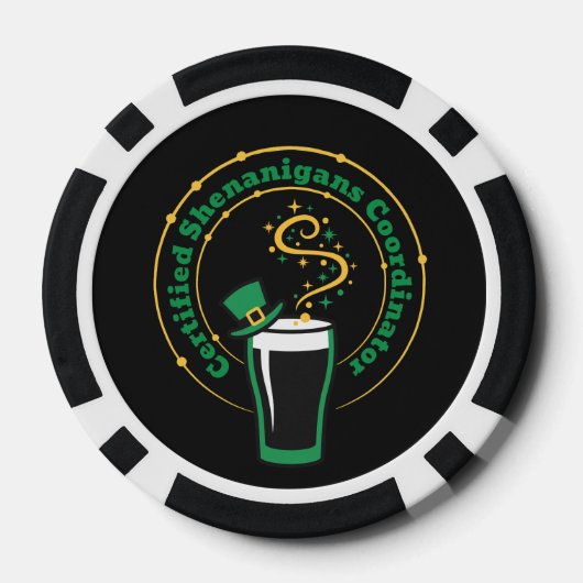 St Patricks Day Certified Shenanigans Luck Pokerchips (Rückseite)