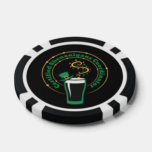 St Patricks Day Certified Shenanigans Luck Pokerchips (Einzeln)