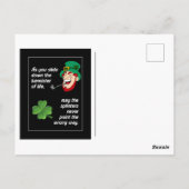 St. Patrick's Day Character Postkarte (Rückseite)