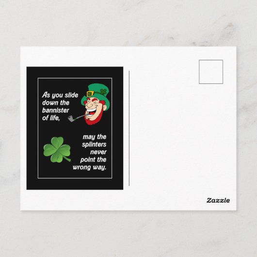 St. Patrick's Day Character Postkarte (Rückseite)