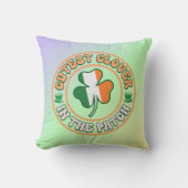 St. Patrick's Day Charm Niedliche Klee im Patch Kissen (Vorderseite)