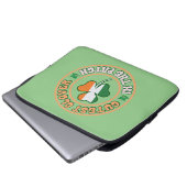 St. Patrick's Day Charm Niedliche Klee im Patch Laptopschutzhülle (Vorne Knopf)