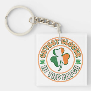 St. Patrick's Day Charm Niedliche Klee im Patch Schlüsselanhänger