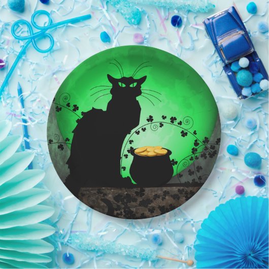 St. Patrick's Day Chat Noir Pappteller (Party)