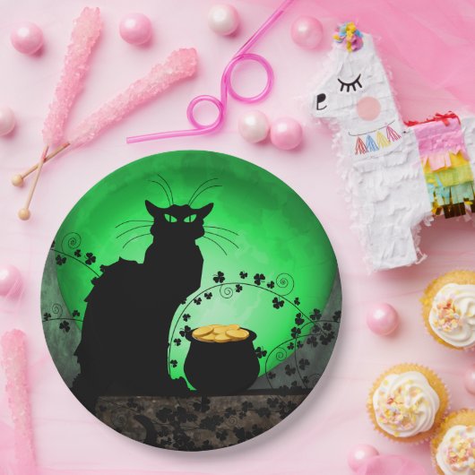 St. Patrick's Day Chat Noir Pappteller (Party)