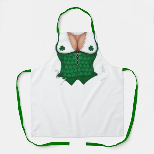 St. Patrick's Day Cheeky Irish Waitress Schürze (Vorderseite)